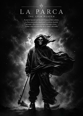 La Parca The Grim Reaper Hooded Skeleton Figure