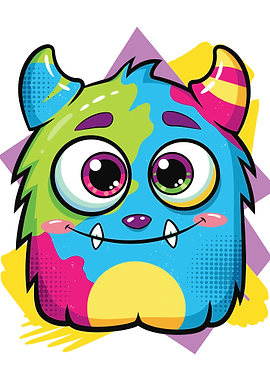 Cute Colorful Monster Character