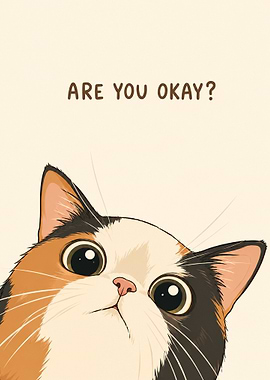 Cute Cat Asks 'Are You Okay?'