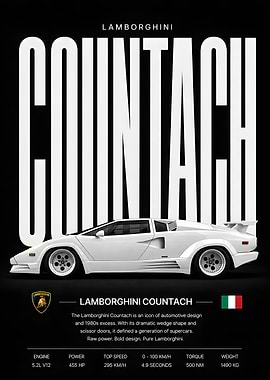 Lamborghini Countach Poster