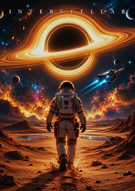 Interstellar Astronaut and Black Hole