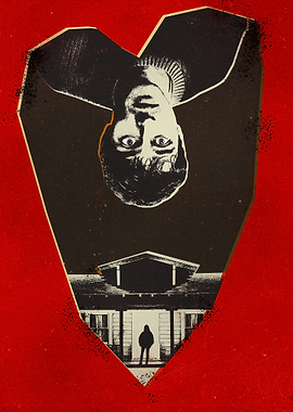 Horror Movie Poster with Upside Down Face