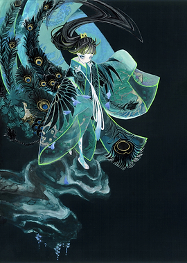 Peacock Kimono Girl