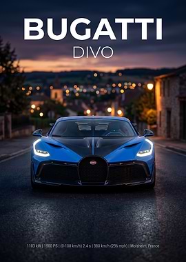 Bugatti Divo at Dusk