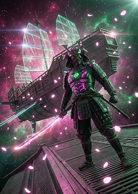 Cyberpunk Samurai in Space