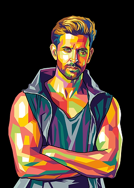 Hrithik Roshan Pop Art Portrait