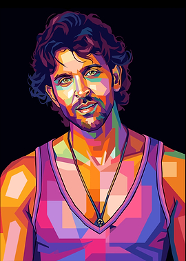 Hrithik Roshan Pop Art Portrait