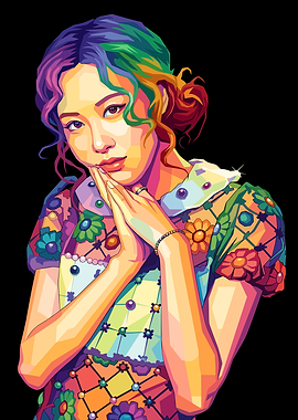 Colorful Portrait of a Rose