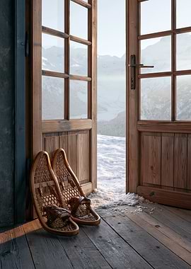 Snowshoes by the Door