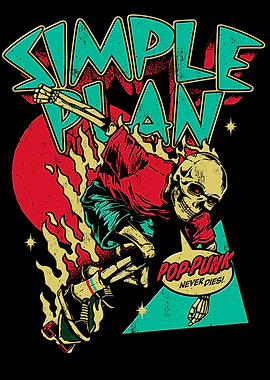 Skeleton Skater Pop Punk Never Dies
