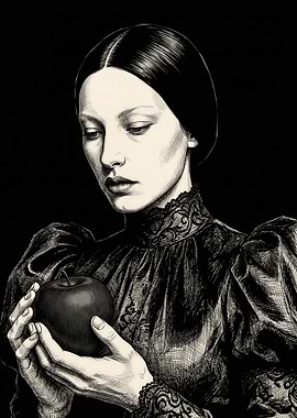 Woman Holding an Apple