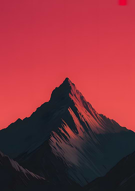 Crimson Mountain Sunset