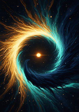 Cosmic Swirl of Light and Dark