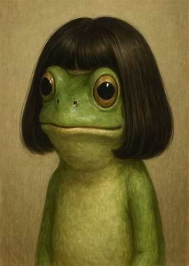 Frog with Bob Haircut