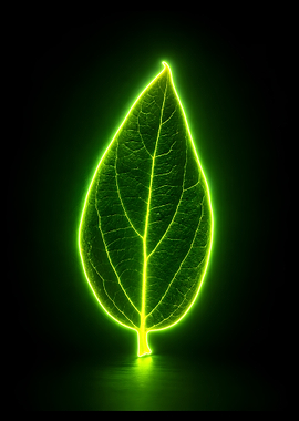 Glowing Green Leaf