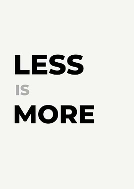 Less is More Text Art