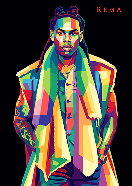 Rema Pop Art Portrait