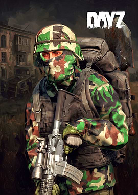 DayZ Soldier with Rifle and Backpack