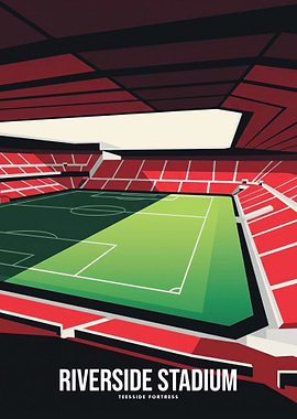 Riverside Stadium Minimalist Art