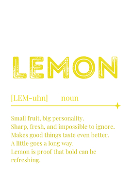 Lemon Definition Poster