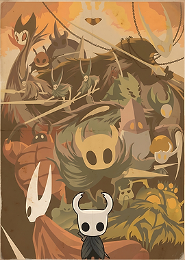 Hollow Knight Characters Poster