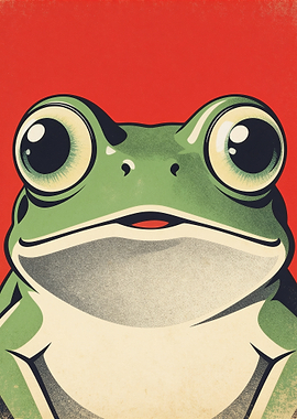Stylized Frog Portrait