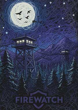 Firewatch Towers at Night