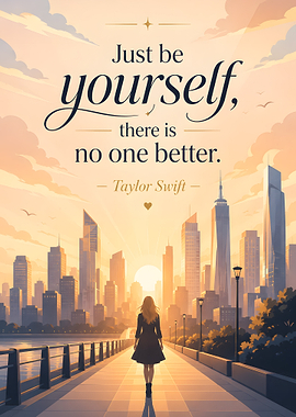 Taylor Swift Quote in Cityscape