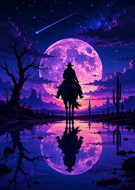 Cowboy Under a Pink Moon