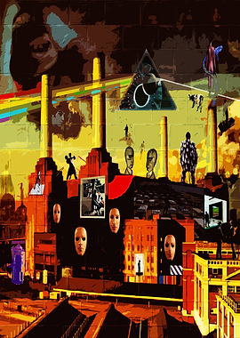 Pink Floyd The Wall Collage