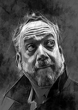 Black and White Portrait of Paul Giamatti