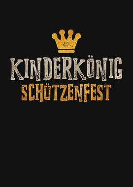 Kinderkonig Schützenfest Crown Text Art