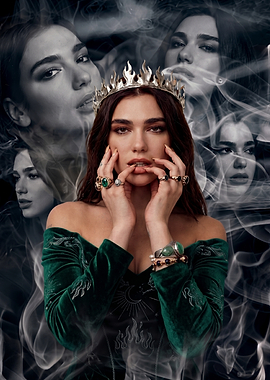 Dua Lipa as a Queen in Smoke
