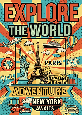 Explore the World Adventure Poster