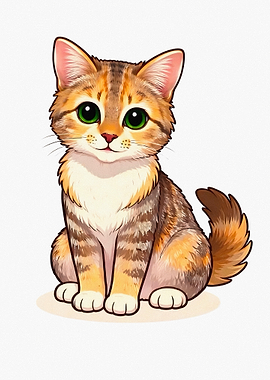 Cute Cartoon Cat