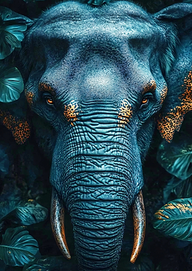 Close-up of an elephant's face
