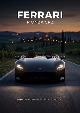 Ferrari Monza SP2 at Dusk