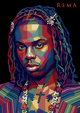 Rema Pop Art Portrait