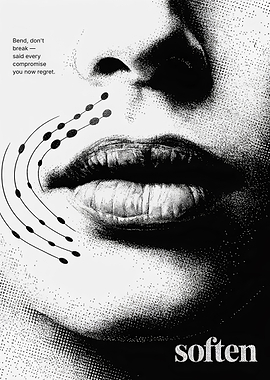 Close-up of lips with text