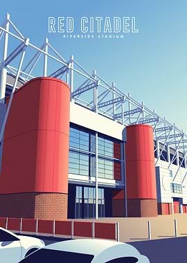 Red Citadel Riverside Stadium Poster