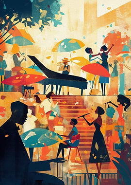 Jazz Band Performing Outdoors