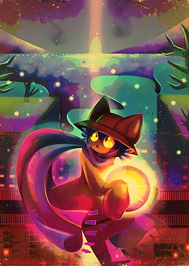Niko holding the light