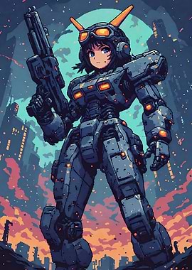 Anime Mecha Girl
