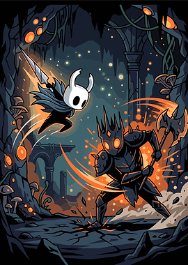 Hollow Knight Battle Scene