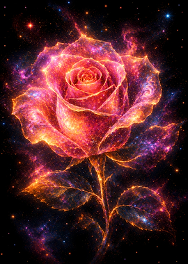 Cosmic Rose in Nebula
