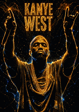 Kanye West Digital Art Portrait