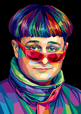 Colorful Portrait of a Oliver Tree