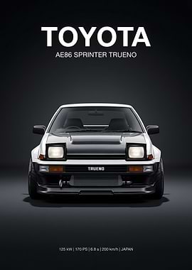 Toyota AE86 Sprinter Trueno Poster