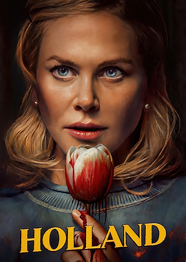 Woman Holding Bloody Tulip