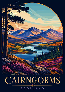 Cairngorms Scotland Landscape Poster